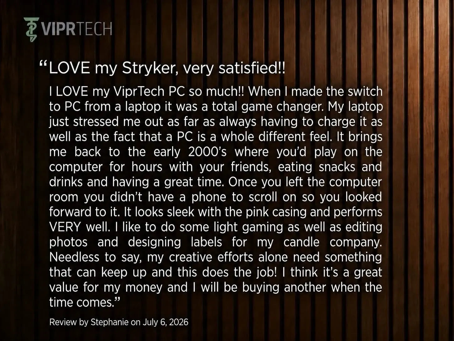 Review by Stephanie: LOVE my Stryker, very satisfied!