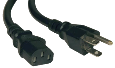 The power cable from the accessory bag